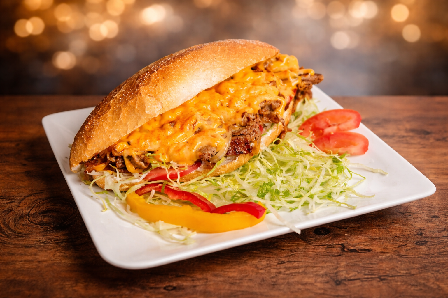 Cheddar Cheese Steak Sandwich